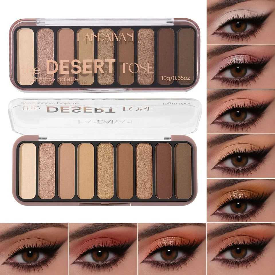 Desert Rose Eyeshadow Palette 9 Colors High Pigment Mineral Shadows Natural Daily Look Waterproof Matte Earthy Tone FinishesXJ250520
