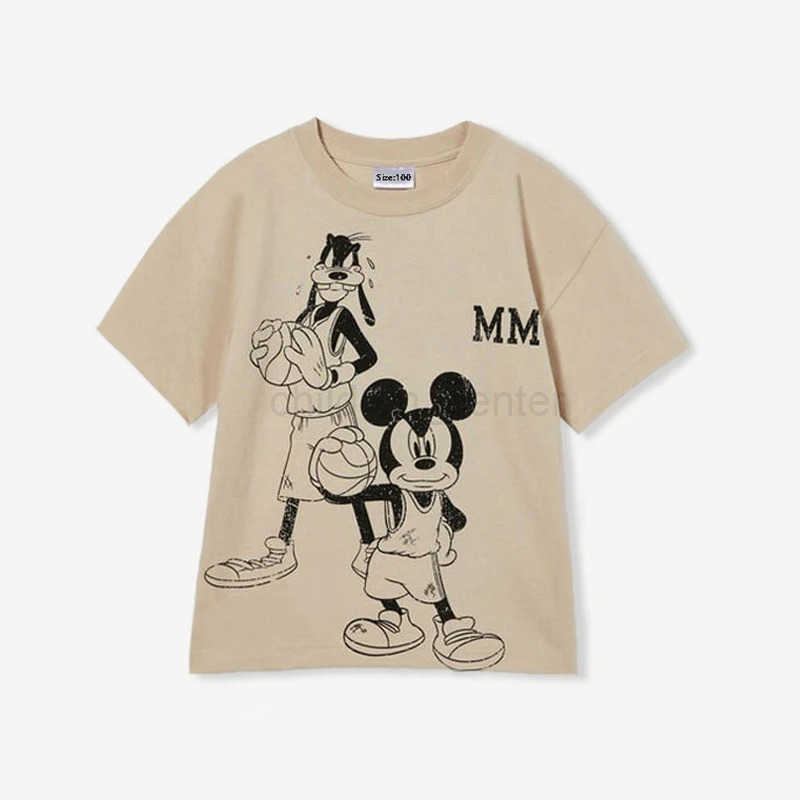 Disney Minnie Mouse Baby Girl T-shirt Summer Toddler Boys Tops Tees Fashion Short Sleeve Kids Tops Tees Child Clothes W250520