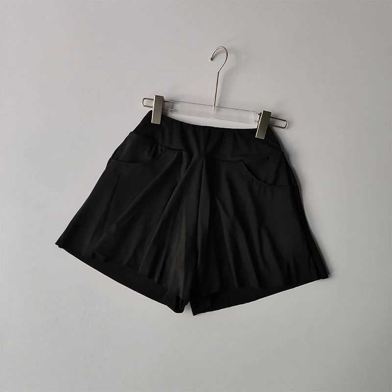 Running Sports Shorts Loose with Pockets High Waist Belly-closing and Anti-exposure Fitness Tennis Skirts Ice Silk Quick DryingXJ250520
