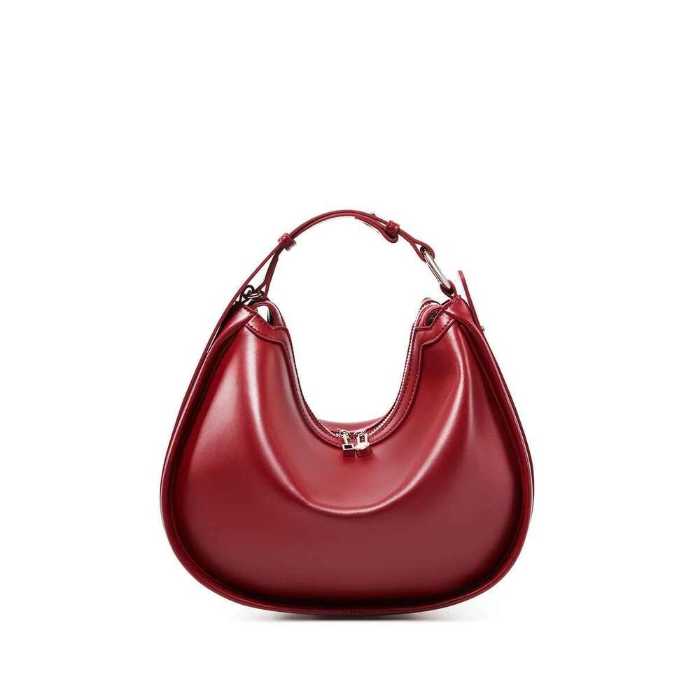 100% Genuine Leather Crescent Handbag Women 2025 New Simple High Quality Shoulder Crossbody Bag Commuter