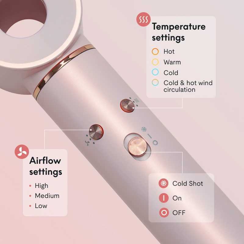5-in-1 Multi-Functional Hair Dryer Fast Drying Intelligent Heat Control 600 Million Negative Ions for Frizz-Free Styling z250520