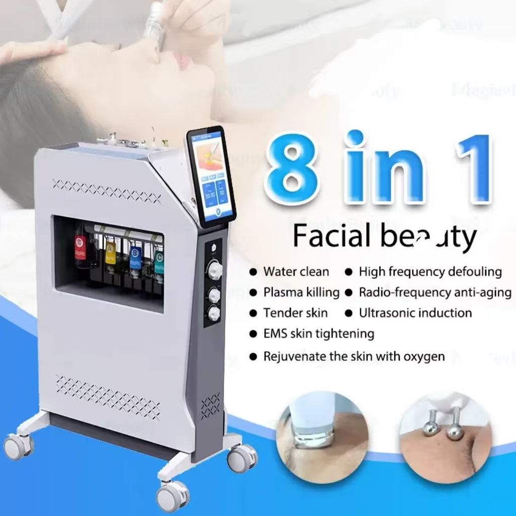 Water Oxygen Aqua Jet Peel Microdermabrasion Skin Peeling Oxygen Facials Deep Cleansing 8 in 1 Hydra Aes Machine Price