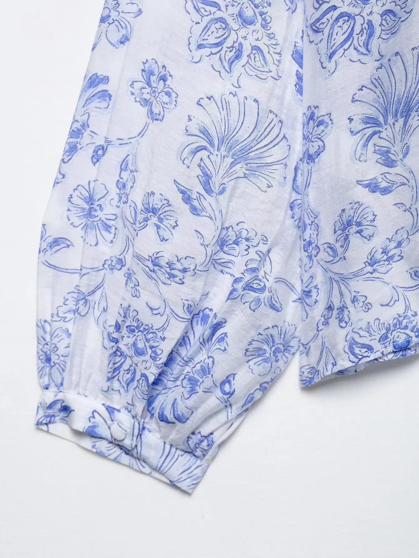 Zevity Women Fashion V neck Pleat Ruffles Floral Print Casual Smock Blouse Female Long Sleeve Shirt Blusas Chic Tops LS9031 250520