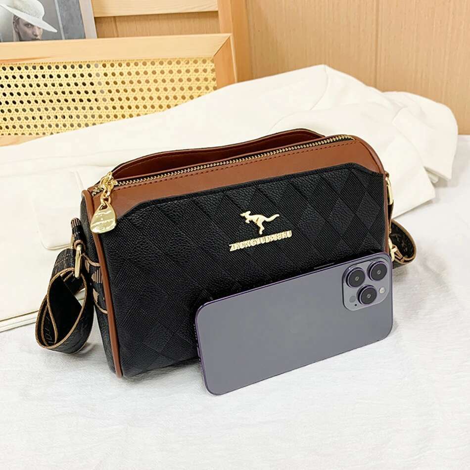 High Quality Women Messenger Bag Famous Designer Lady Shoulder Bags Fashionable Checkered Trendy Crossbody Sac A Main