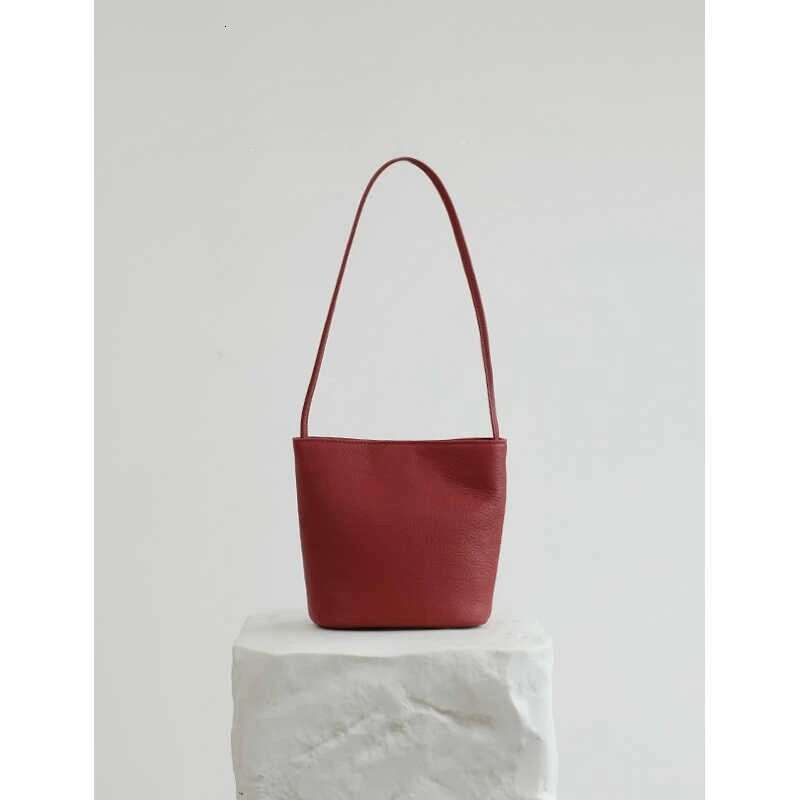 New Genuine Leather Shoulder Bucket Crossbody Bag