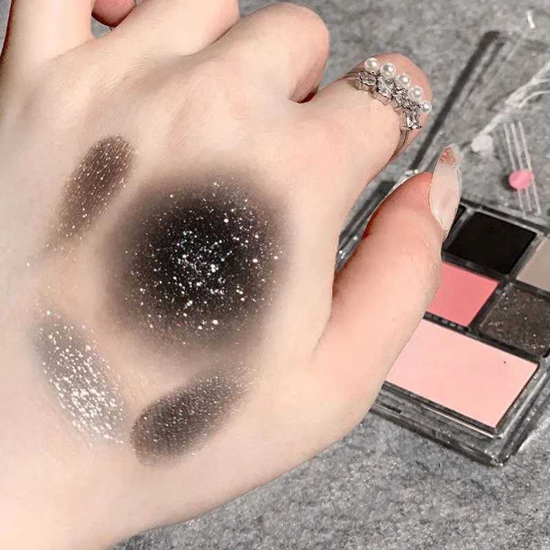 New 7 Colors Sweet Cool Smoked Eyeshadow Palette Pink-black Hot Girl Glitter Pearly Shadow Eyes Korean Makeup Pallet Cosmetics W250520
