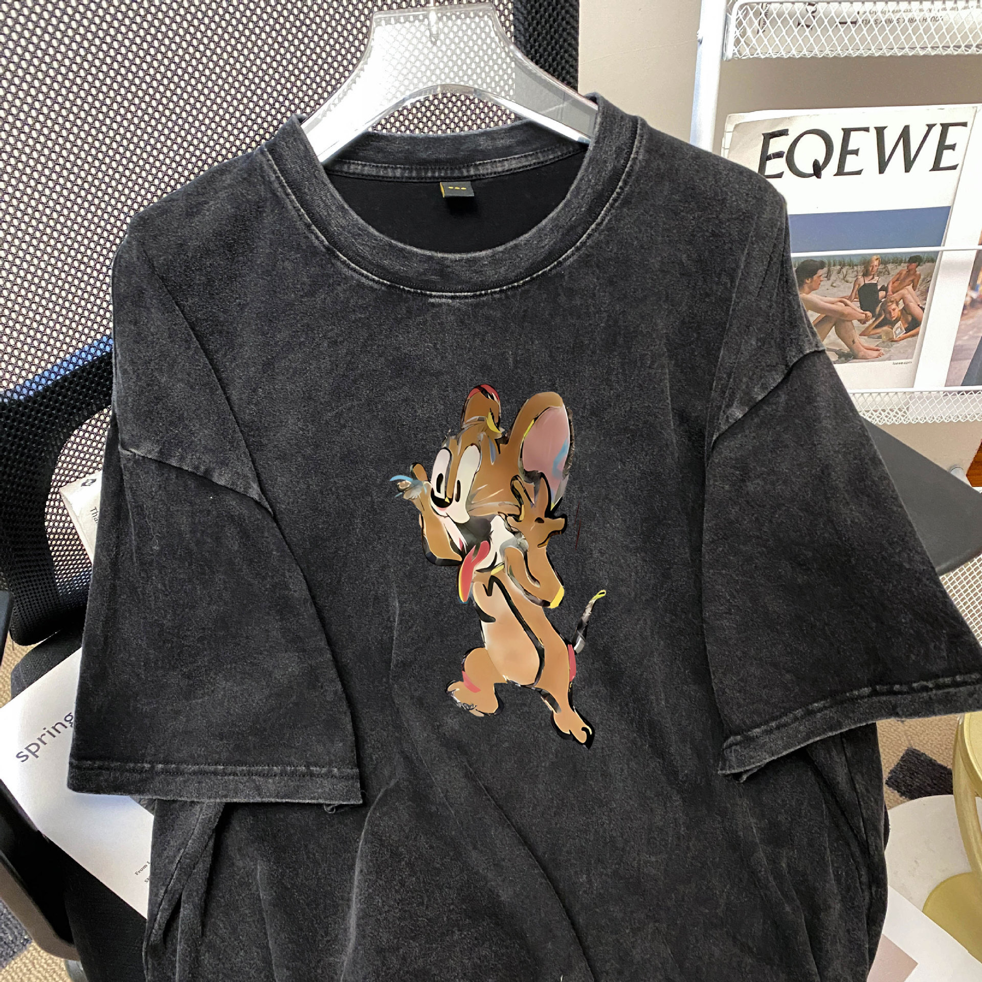 Designer Clothing Cat Pure Cotton Men And Women Summer Loose Plus Size T-shirt Short Sleeved Top 2025 New Item