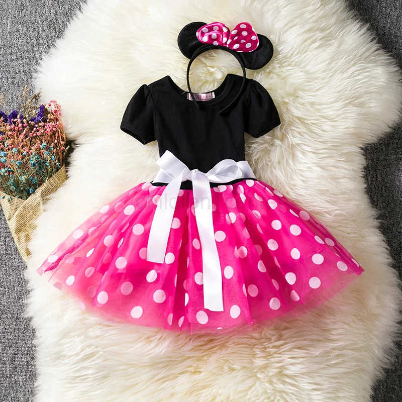 Disney Cute Baby Girls Dress Toddler Kids Halloween Carnival Party Costume Polka Dot Christmas Clothes Children Birthday Fancy Dress Up W250520 W25052