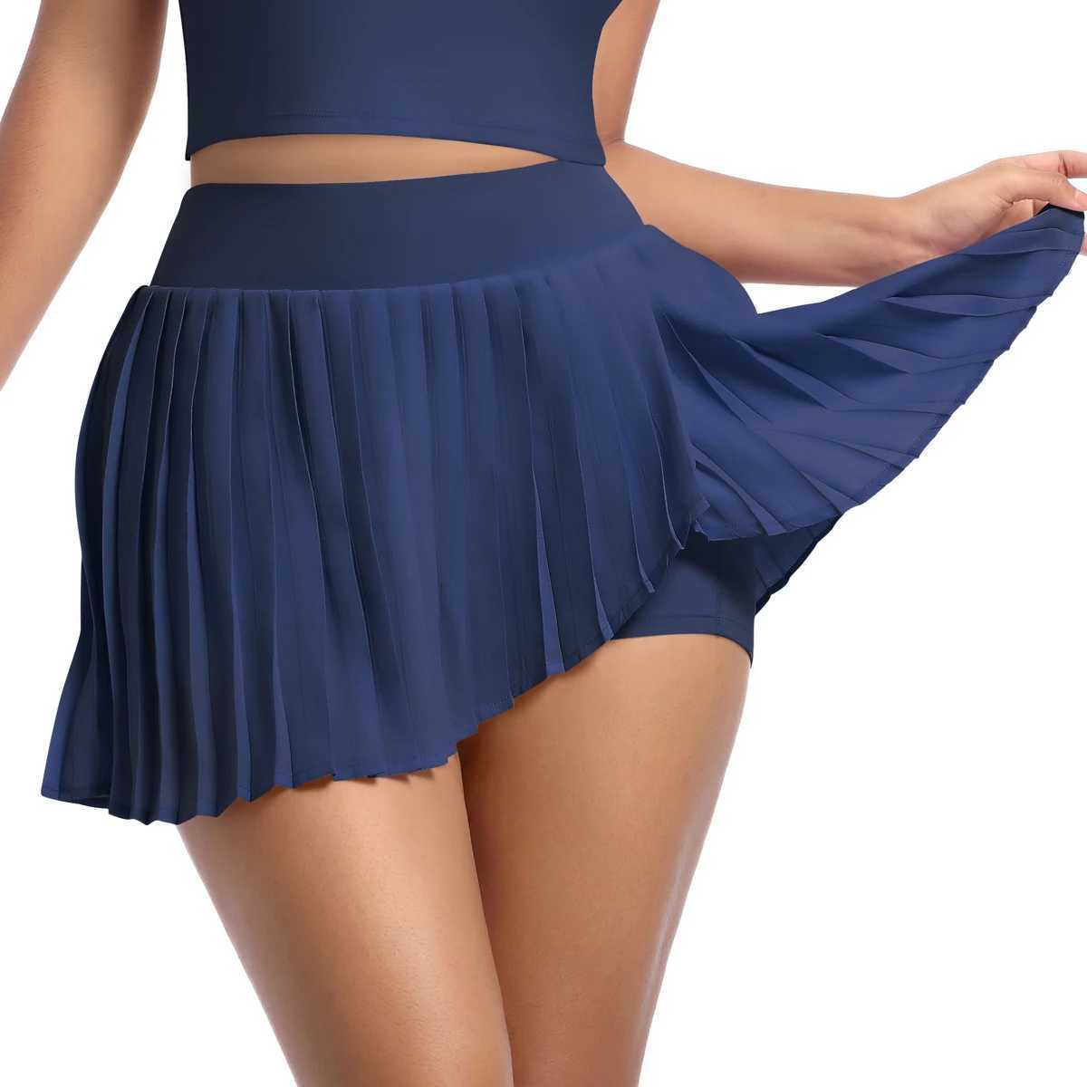 Casual High Waist Breathable Sweat Skirt Quick Dry Elasticity Double Layer Yoga Skirt Active Athletic Yoga Fitness Skirt ShortXJ250520