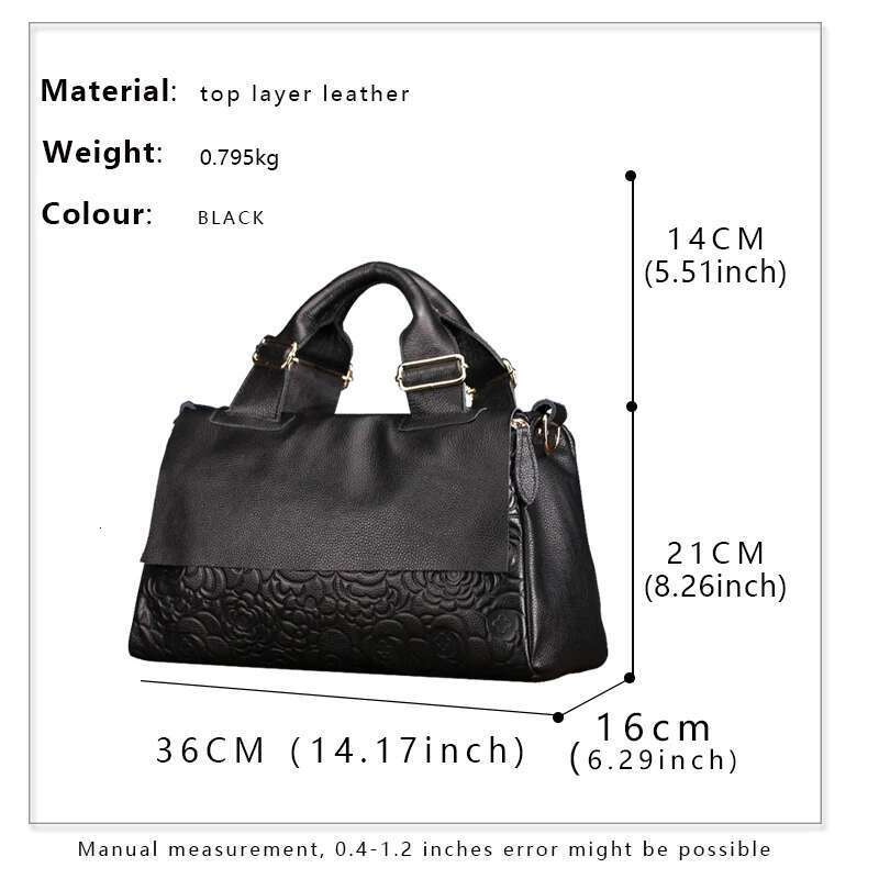 2023 New Genuine Leather Handbag Big Fashion Cowhide Large Capacity Women's One Shoulder Crossbody Bag
