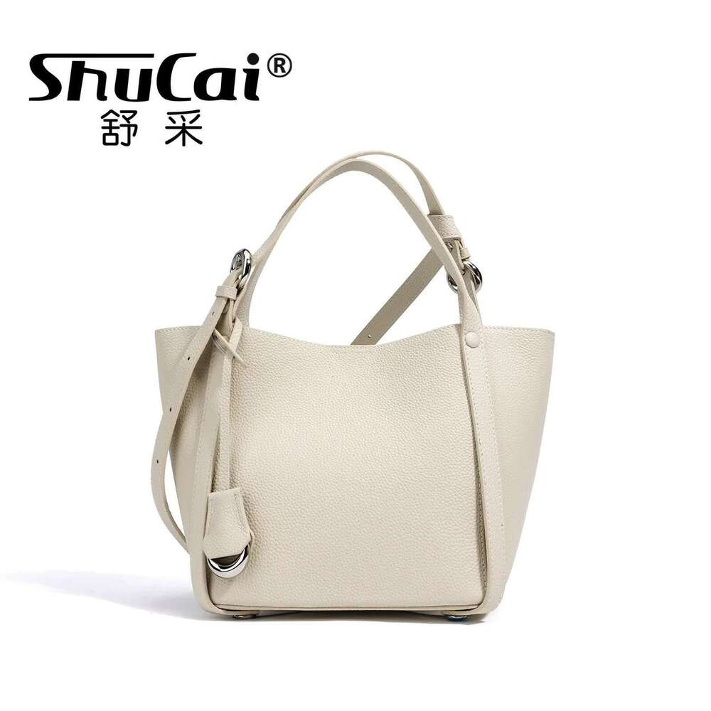Designer Women's Leather Cowhide Fashion Female Handbag Commuter Vegetable Basket Shoulder Crossbody Ladies Bag