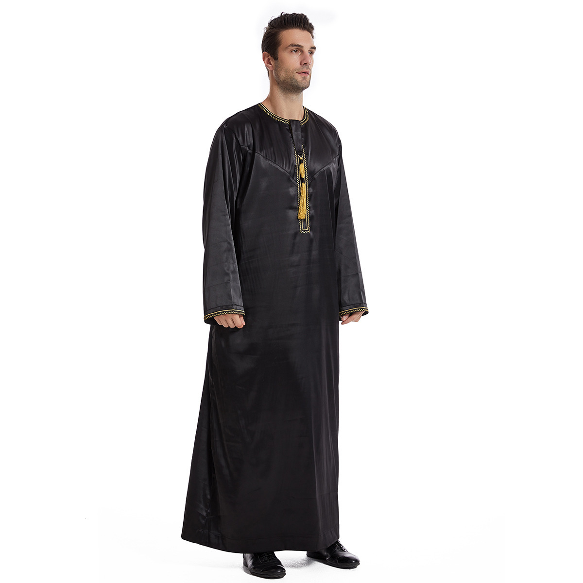 Designer Clothing Men's Long Sleeved Tassel Large Muslim Ethnic Clothing 2025 New Trendy Clothing