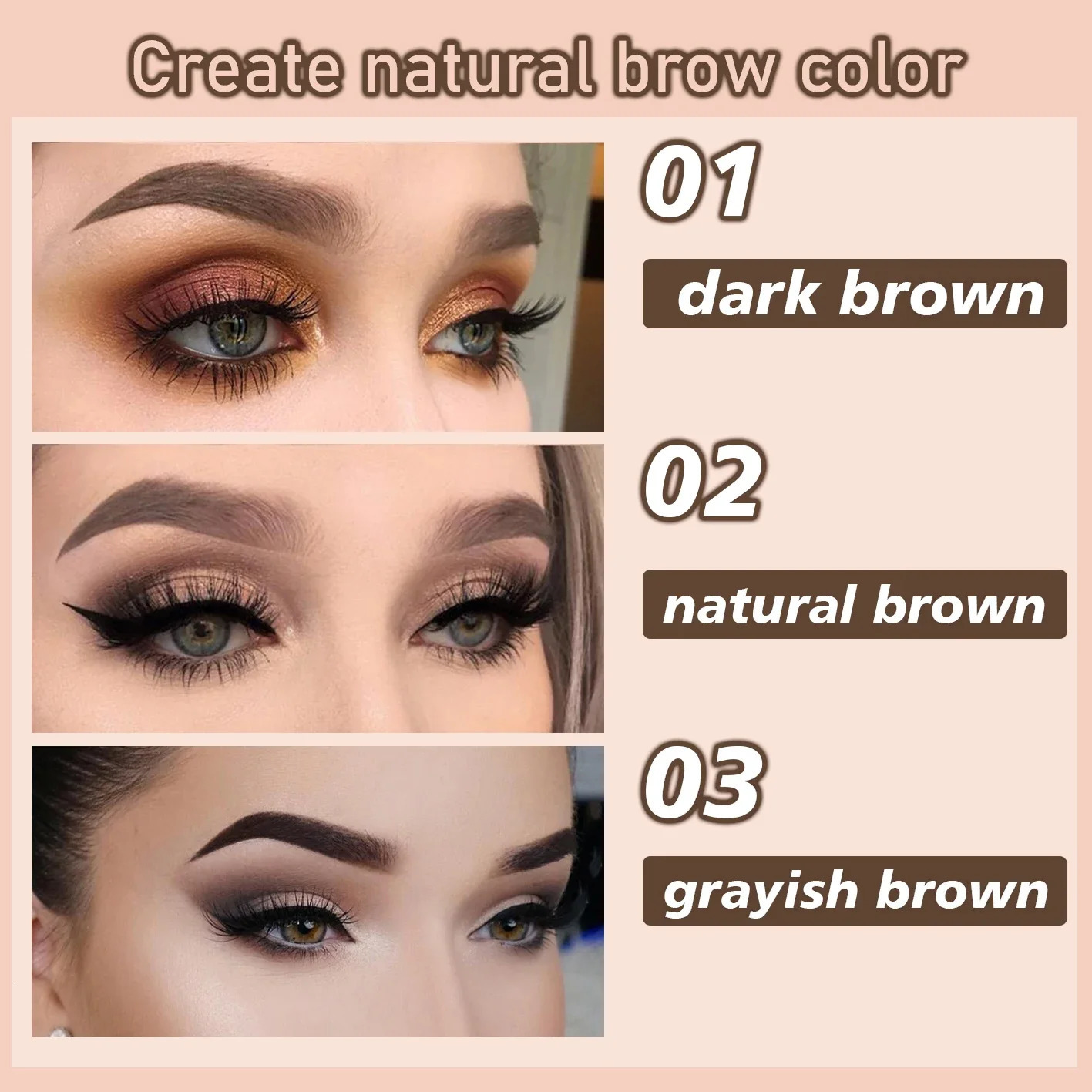Beauty GLazed 3 Colors Eyebrow Pomade Brow Natural Waterproof Long Lasting Creamy Texture Tinted Sculpted Brow Gel With Brush 250515
