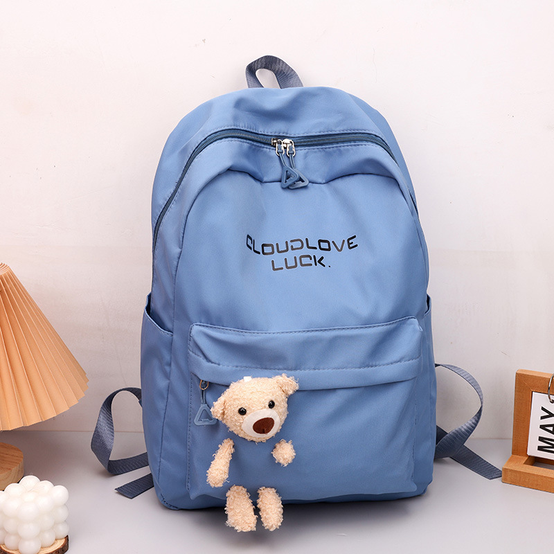 Free Delivery Designer Bag Sweet Bear Fashionable Primary Secondary School Student Large Capacity Simple Men's And Women's Versatile Niche B