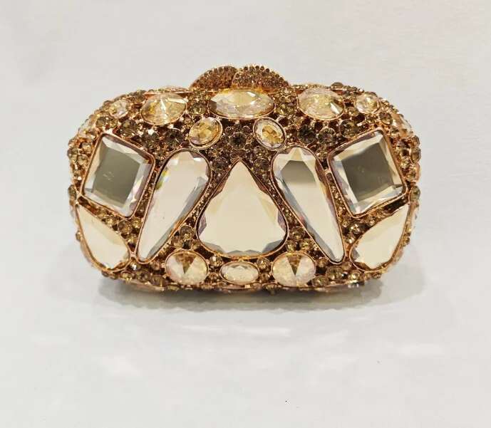 Newest Sliver/Gold Female Fashion Rhinestone Designer Ladies Wedding Party Handbags Day Clutches Evening Bags