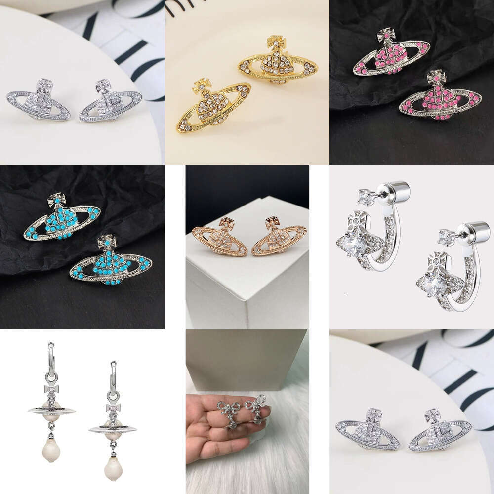 designer stud earrings fashion women jewelry planet earing metal pearl saturn gold earring cjeweler woman orecchini hgt