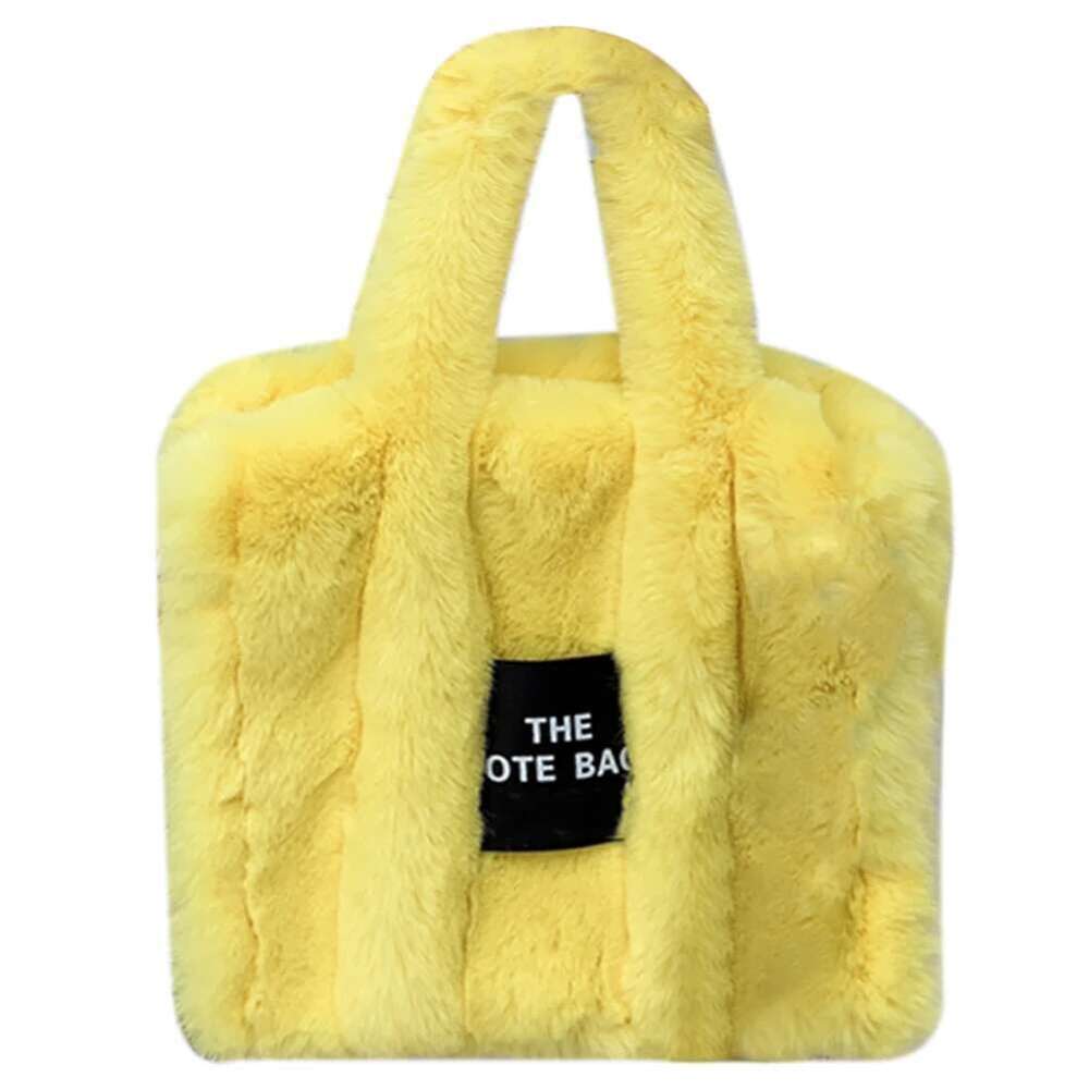 Faux Fur Tote Messenger Bag Autumn Winter Shoulder Handbags Soft Plush Designer Ladies Girl Shopper Purses For Travel Shopping