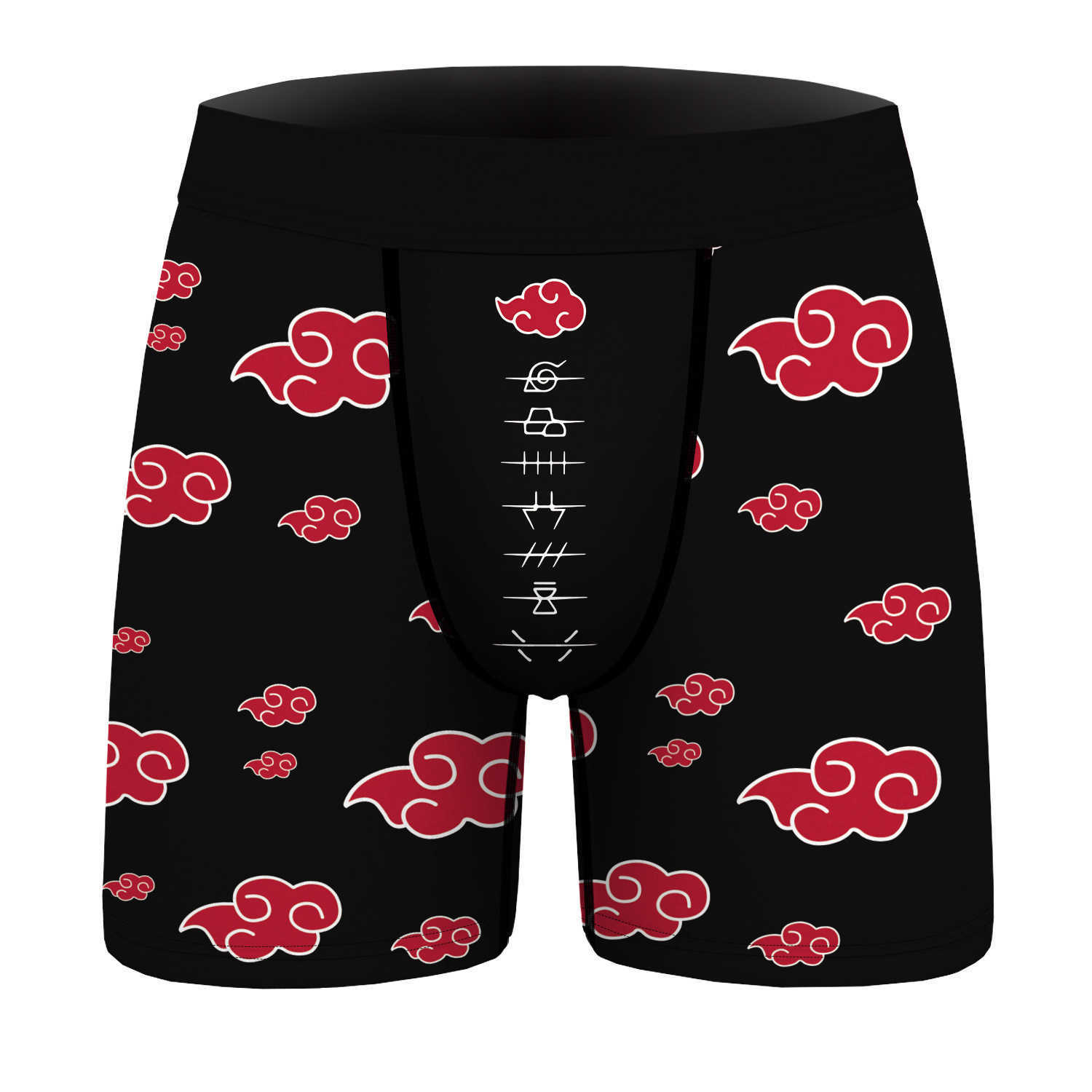 Men's underwear with printed patterns, men's boxer shorts, men's trendy and comfortable tight quadrangle shorts X241207