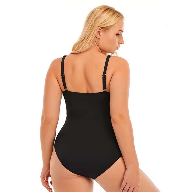DHEssentials Large Bathing Suit One Piece Black Swimsuit Women Plus Size Swimwear