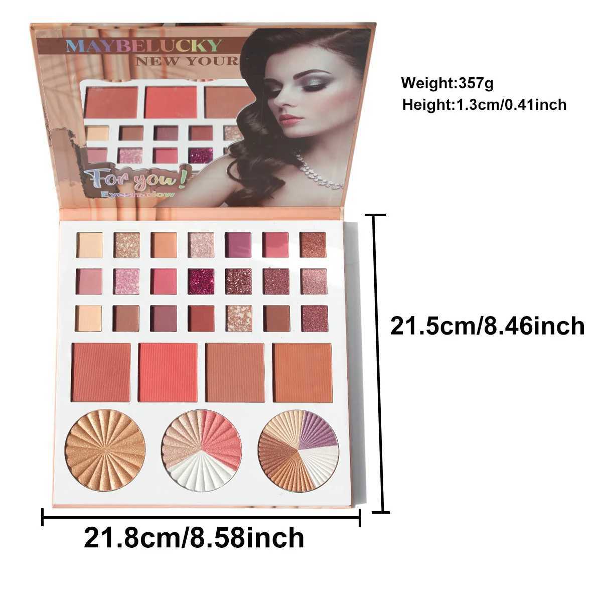 Makeup Palette Travel Set 21 Color Eyeshadow 4 Color Blush 3 Color Highlight Matte Shimmer Women Eye Shadow Waterproof Cosmetics W250520