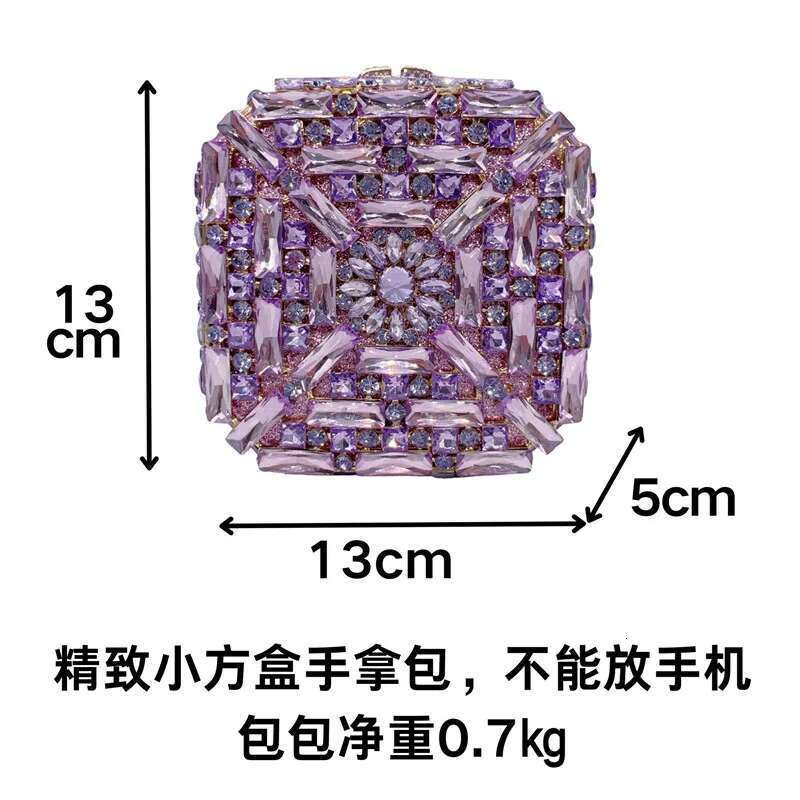 2025 New Small square box flowers Designer Women Dia Evening Bags Prom Party Purse Wedding Handbag