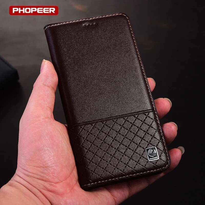 Genuine Leather Case For iPhone 16 E 15 14 13 12 11 Pro Max XS XR 8 7 Plus Mini Flip Magnetic Slot Wallet Cover Coque