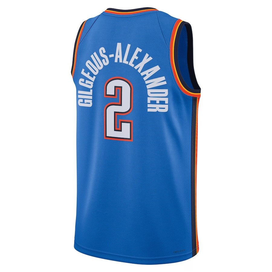 Shai Gilgeous-Alexander 2 Jalen Williams 8 Chet Holmgren 7 Jersey New Blue White Orange Black 2025 City Jersey Basketball Men Stitched Jerseys S-XXL Mix Match Order