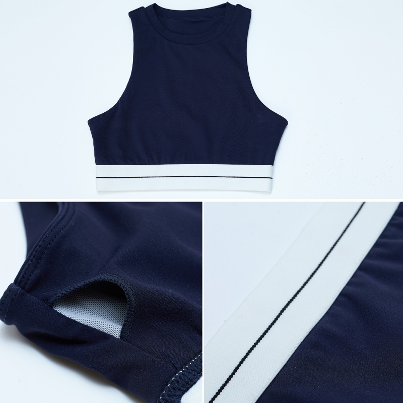 Golf gym sets tennis uniforms set women yoga skirt sleeveless bra outdoor sports breathable skinny two piece set moisture wicking athletic outfits siz