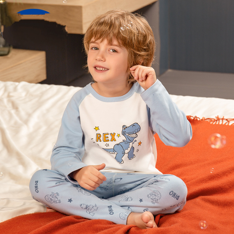 DISNEY boys designer clothes baby clothes designer baby clothes Children's pure cotton pajamas set of home clothes.