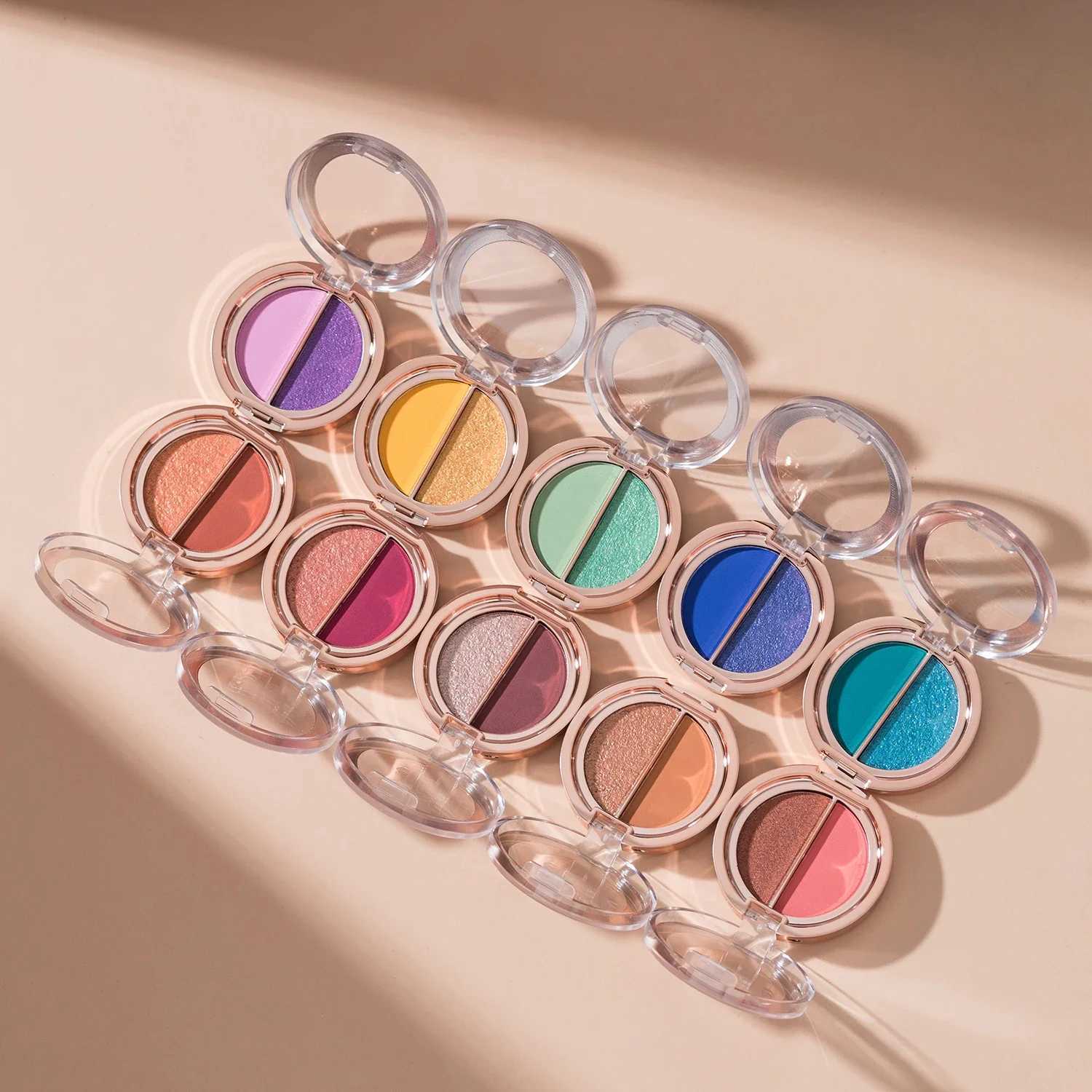 BEAUTY GLAZED 2 IN 1 Eye Shadow Palette Matte Glitter Eyeshadow Neon Nude Red Piow Pigments Shadow Professional Makeup Palette W250520