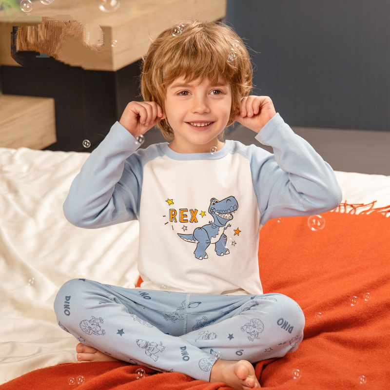 DISNEY boys designer clothes baby clothes designer baby clothes Children's pure cotton pajamas set of home clothes.