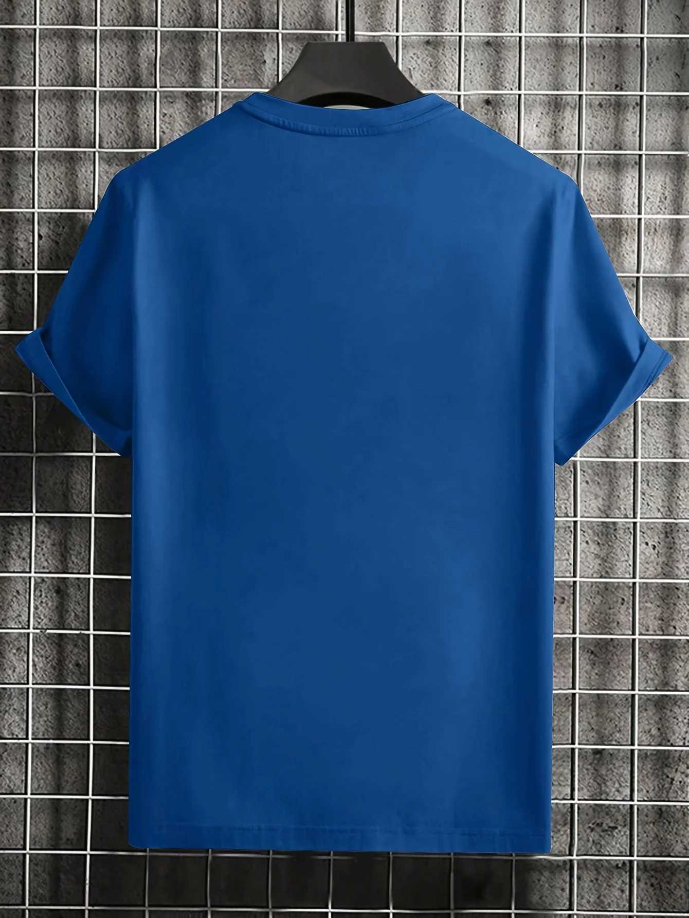 Mens summer 100 cotton fashionable casual loose plus size Los Angeles letter printed sports round neck short sleeved T-shirtXJ250520