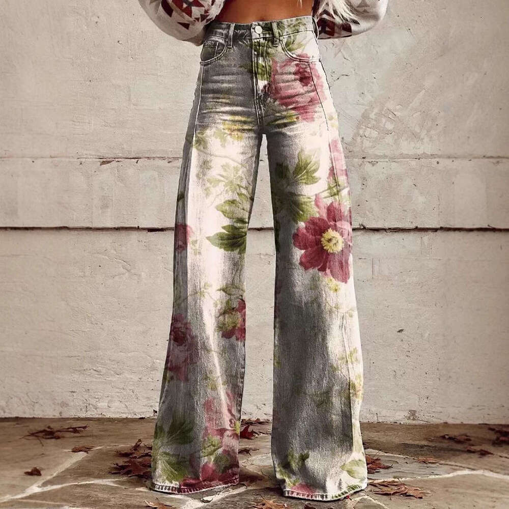 Xiyin TEMU Large Women's Casual Pants Thin Imitation Jeans
