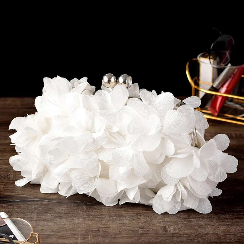 Flower Clutch Purse Fashion Floral Evening Bags Large Capacity Elegant Handbag Stylish Crossbody Wedding Party Bag