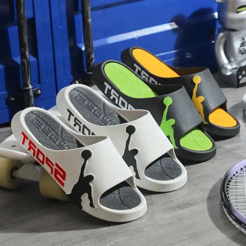 Slippers Men With A Feeling Of Stepping On Feces In Summer Casual Sandals For Teenagers Outdoor Sports Basketball