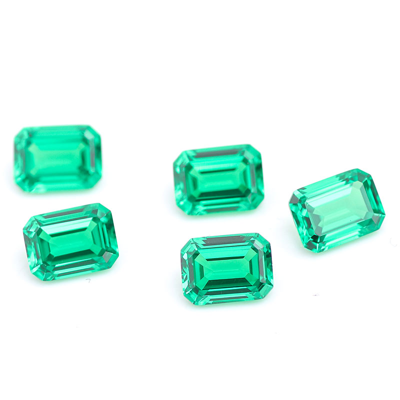Wholesale Price Lab grorwn Emerald Gemstone Muzo Colombia Green Hydrothermal Lab Created Loose Emerald Stones for Ring Jewelry Making