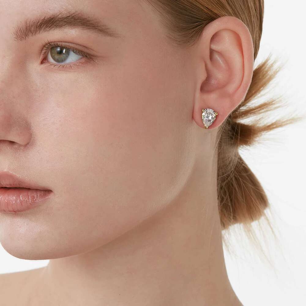Pear Cut Moissanite Earrings for Women GRA Certified Lab Diamond S925 Silver Plated 18k Gold Waterdrop Shape Stud Ear Jewelry