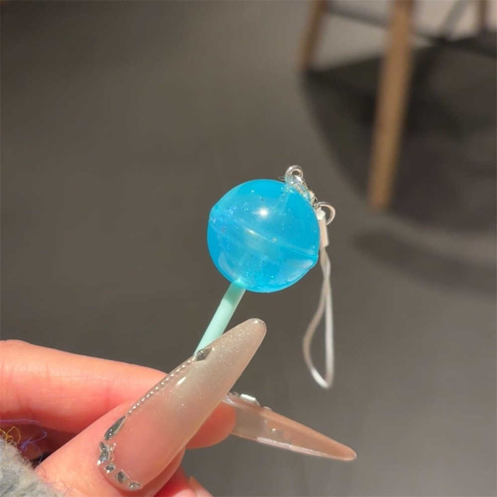 Playful Simulation Lollipop Mobile Phone Rope With Contrasting Colors Dopamine Keychain Creative GuBen Chain Instagram Style Backpack Pendant