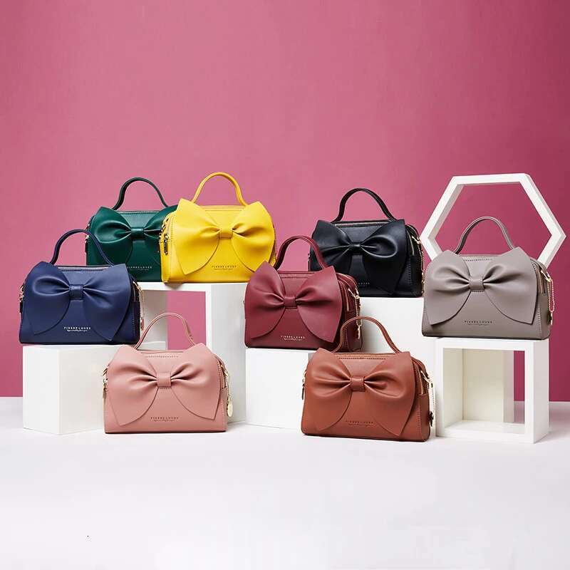 Elegant PU Leather Female Shoulder Crossbody For Women Handbags High Quality Ladies Messenger Hand Bags Bow