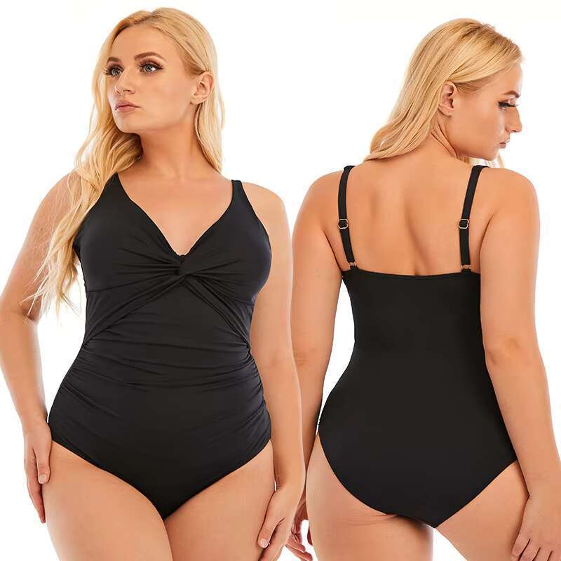 DHEssentials Large Bathing Suit One Piece Black Swimsuit Women Plus Size Swimwear