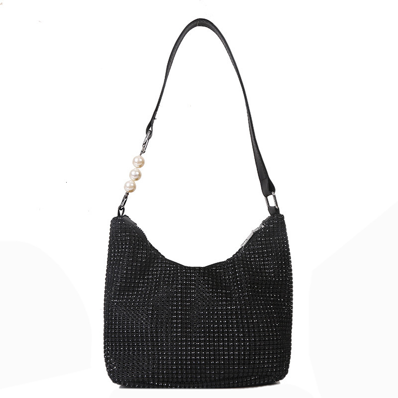 Free Delivery Designer Bag Small Women's 2025 New Stylish Casual Rhinestone Full Diamond Shoulder Crossbody Luxury Bag