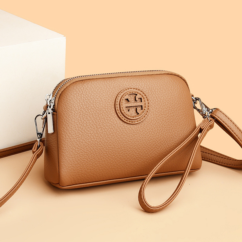 2025 New Outdoor Style Luxury Free Delivery Designer Bag Soft Leather Mini Middle-aged Mother's Phone Multi-layer Handbag Fashionable Single Shou