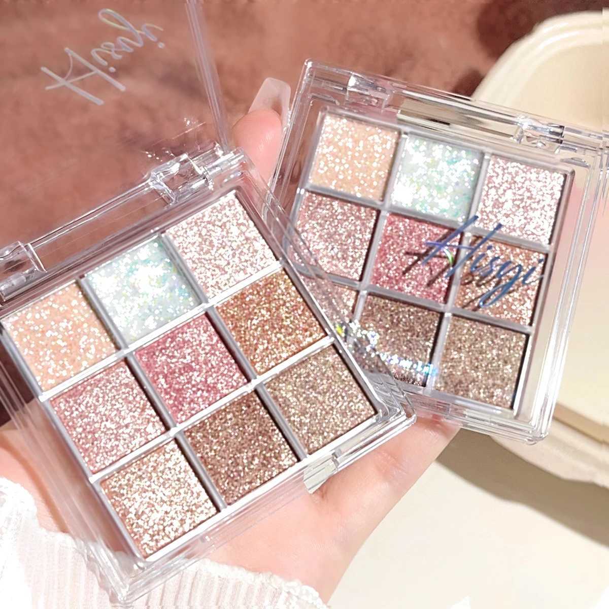 9 Color Eyeshadow Board Shimmery Matte Gloss Eyeshadow High Pigment Lasting Eyeshadow Board W250520