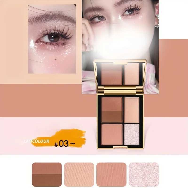 5-Color Magic Eyeshadow Palette - Versatile Brown Tones Matte Shimmer Finish Long-Lasting Eye Makeup Kit Ideal Gift W250520