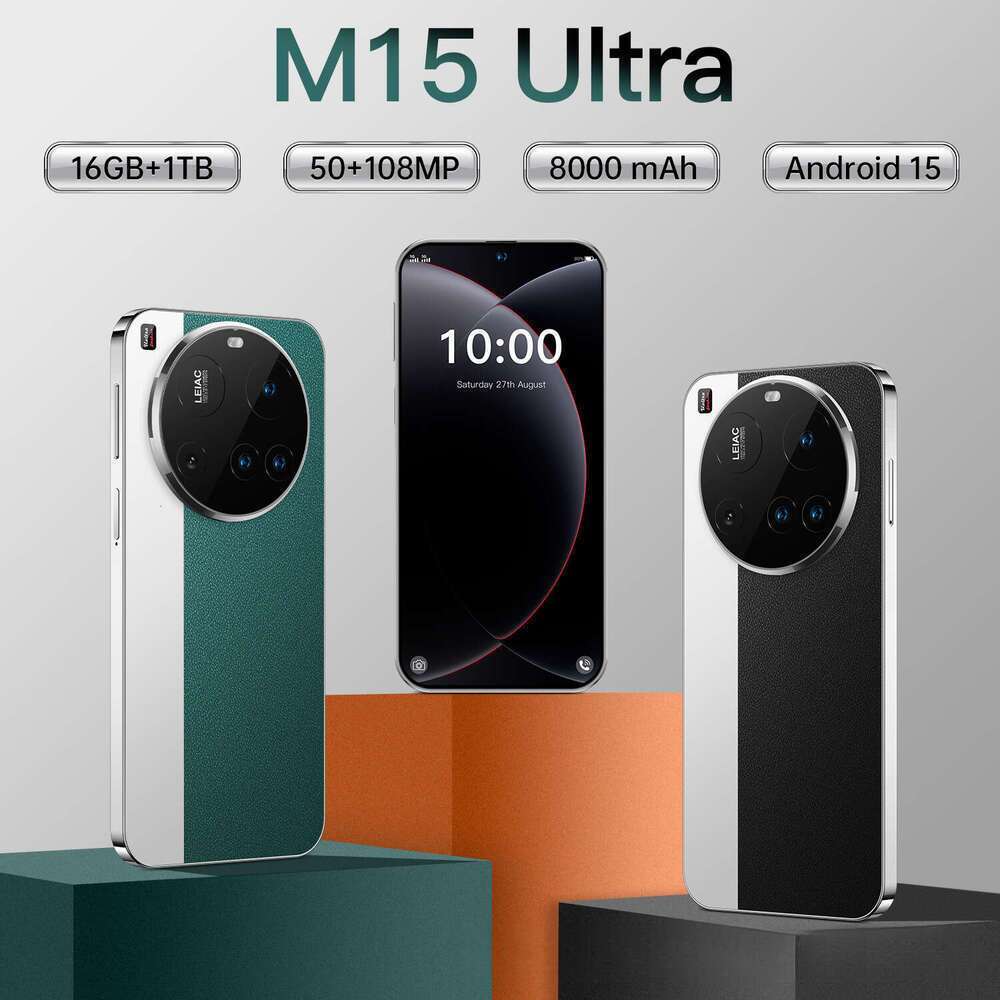 2025 New M15 Ultra Phone 16+1T Smart All in One Face ID Unlocked mobile phone Camera GPS HD Display