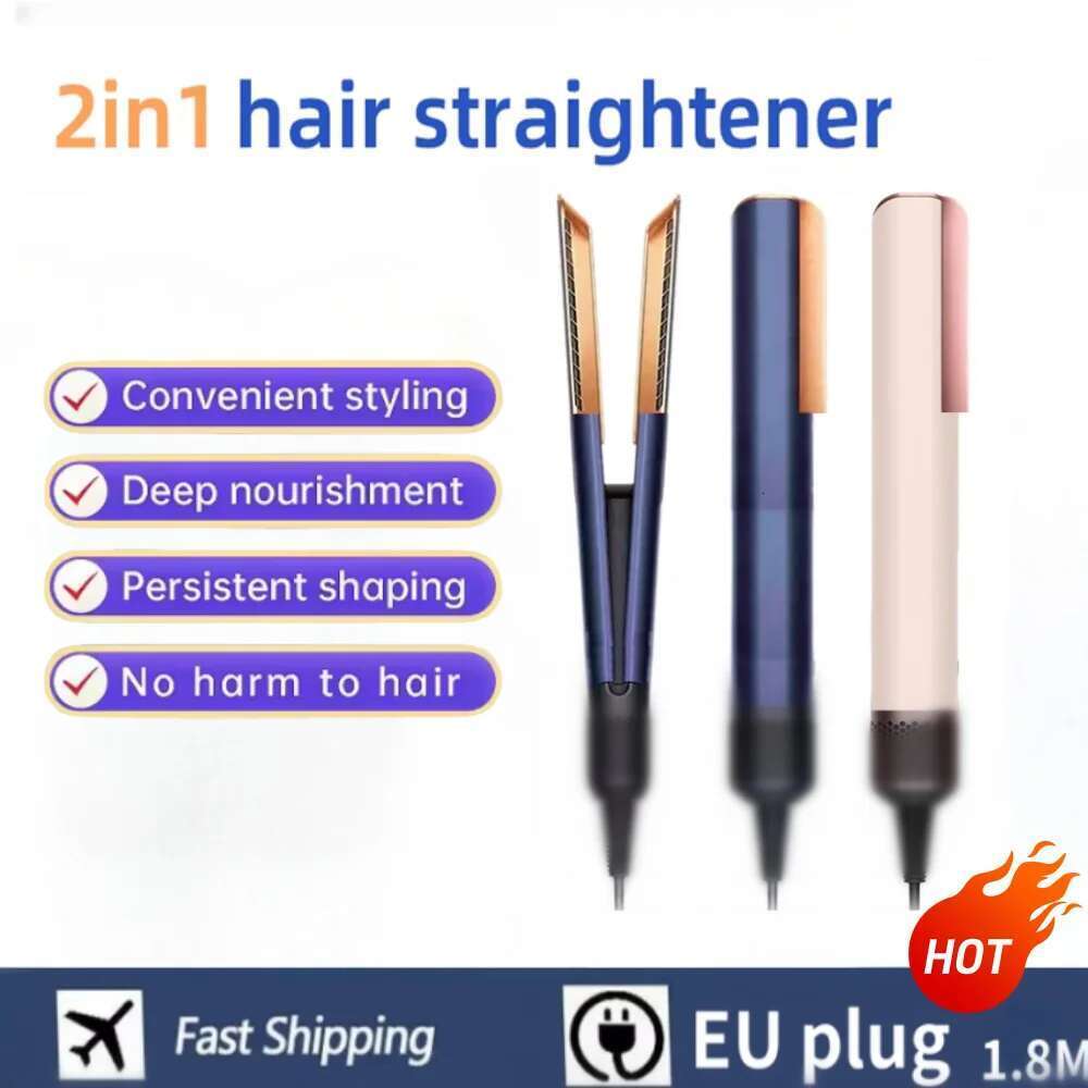 2 in 1 straightener professional loss and dryer heating hair flat negative ion iron long styling tool