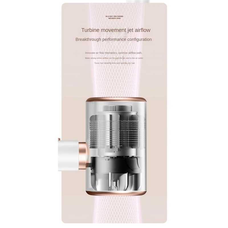 EU PlugHair DryerPowerfulHot Cold Wind Air Brush Hair Dryer2000W 5-Step Hair Dryer Quick Drying z250520