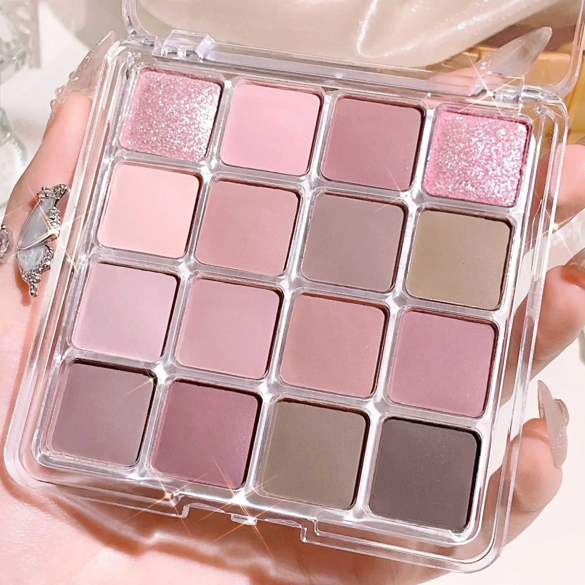 16-32 color eyeshadow tray 2-in-1 Nude Earth Pink matte pearl Korean style makeup lasting easy color high color for ValentinesXJ250520