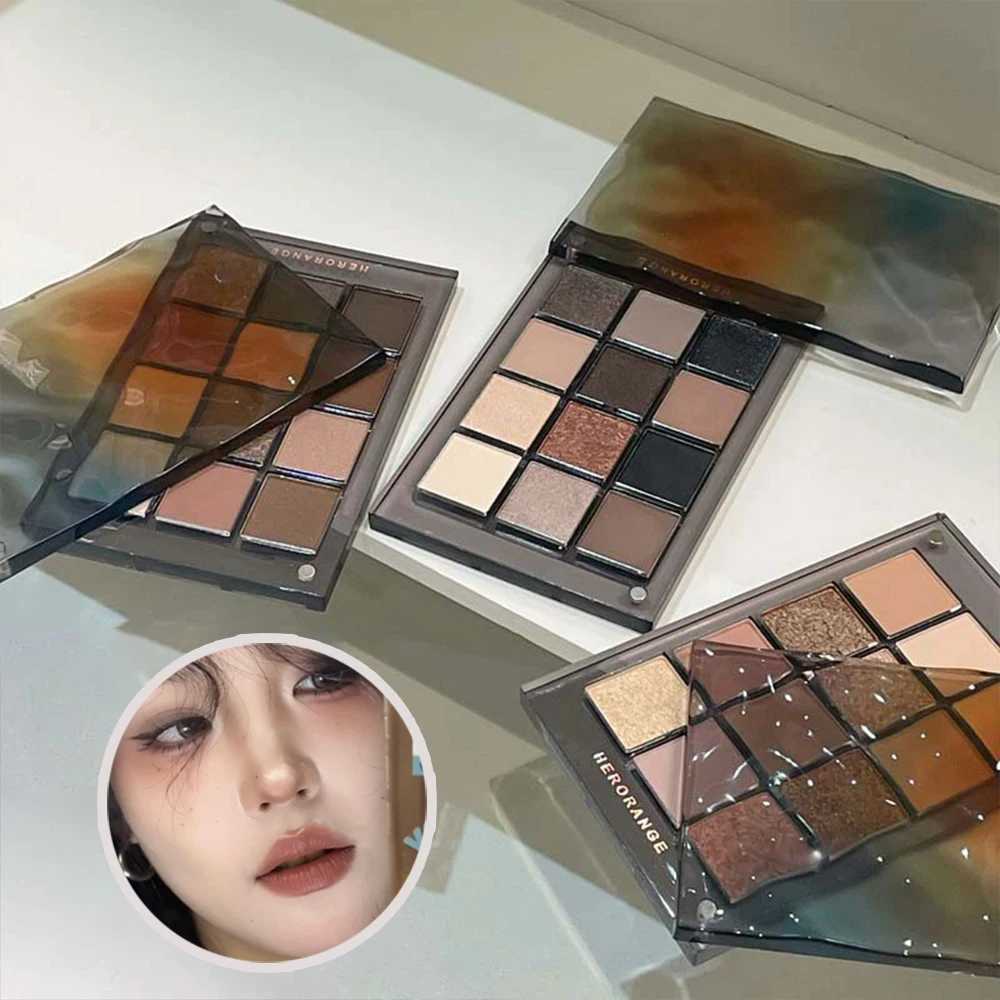HERORANGE 12-color Eyeshadow Palette with Multiple Colors to Suit All Makeup Looks Dark Eyeshadow PaletteXJ250520