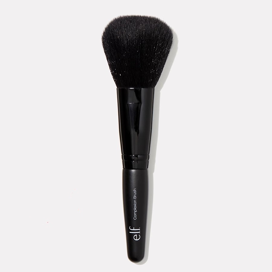 Super All Black Series Powder Brush, Powder Blusher Brush, Round Head Flat Head Eyeliner Brush, Novice